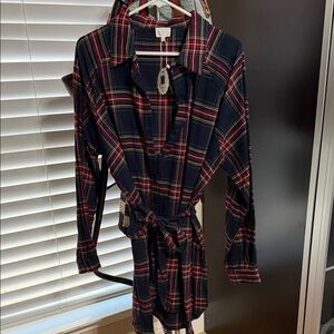 Plaid Shirt Dress
